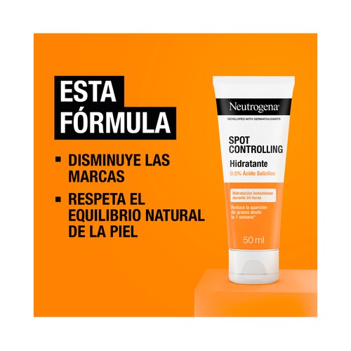 NEUTRÓGENA Spot controlling Rutina hidratante facial (50 ml) + limpiador facial (200 ml).