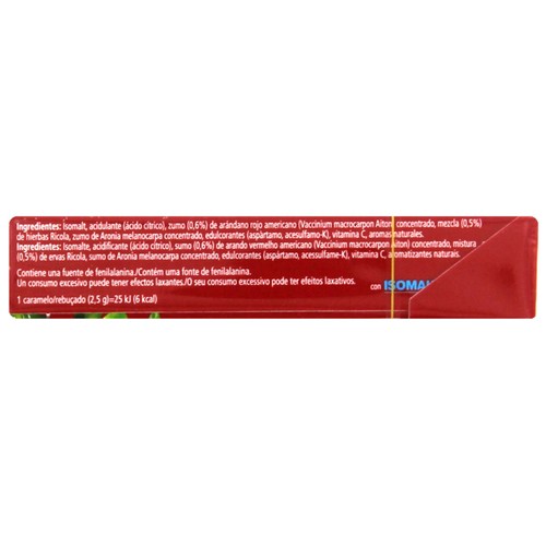 RICOLA Caramelos de hierbas suizas, sin azucares, con sabor a arándano rojo RICOLA 50 g.
