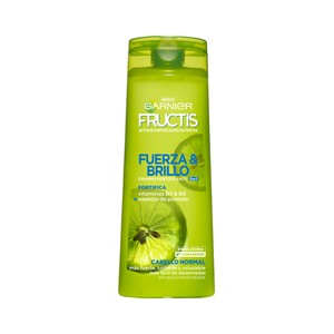 FRUCTIS Fuerza y brillo de Garnier Champú fortificante 2 en 1, para cabellos normaes 360 ml.