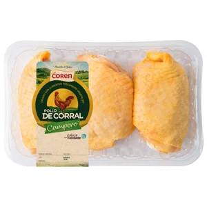 COREN  Contramuslos, limpios y con piel de pollo de corral (campero) Bandeja