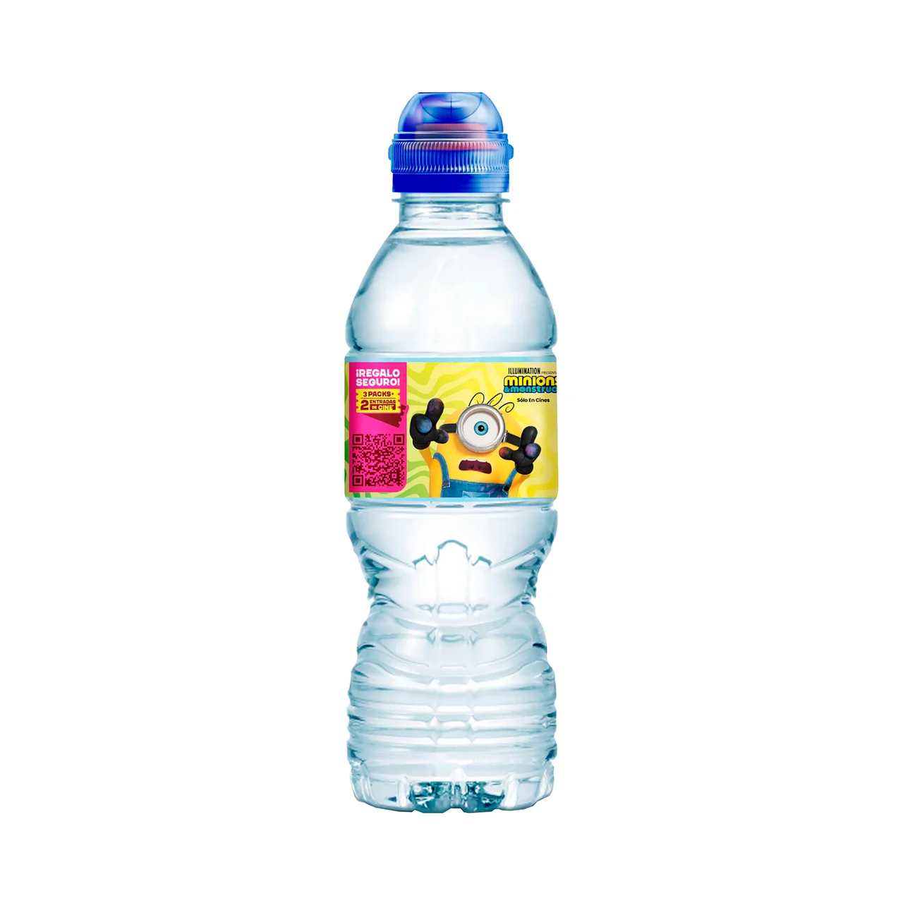 Agua mineral con tapón sport botella de 330 ml.