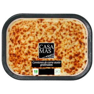Imagen de CASA MAS Canelones de carne asada gratinados 350 g.