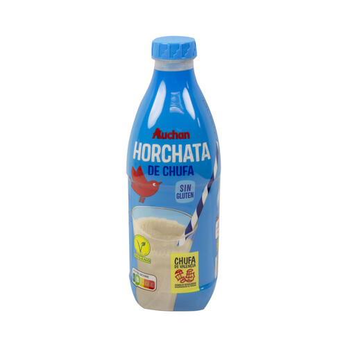 AUCHAN Horchata de chufa con denominación de origen Chufa de Valencia botella de 1 l Producto Alcampo