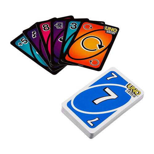 Juego de cartas de estrategia Uno Flip! de 2 a 10 jugadores, UNO.