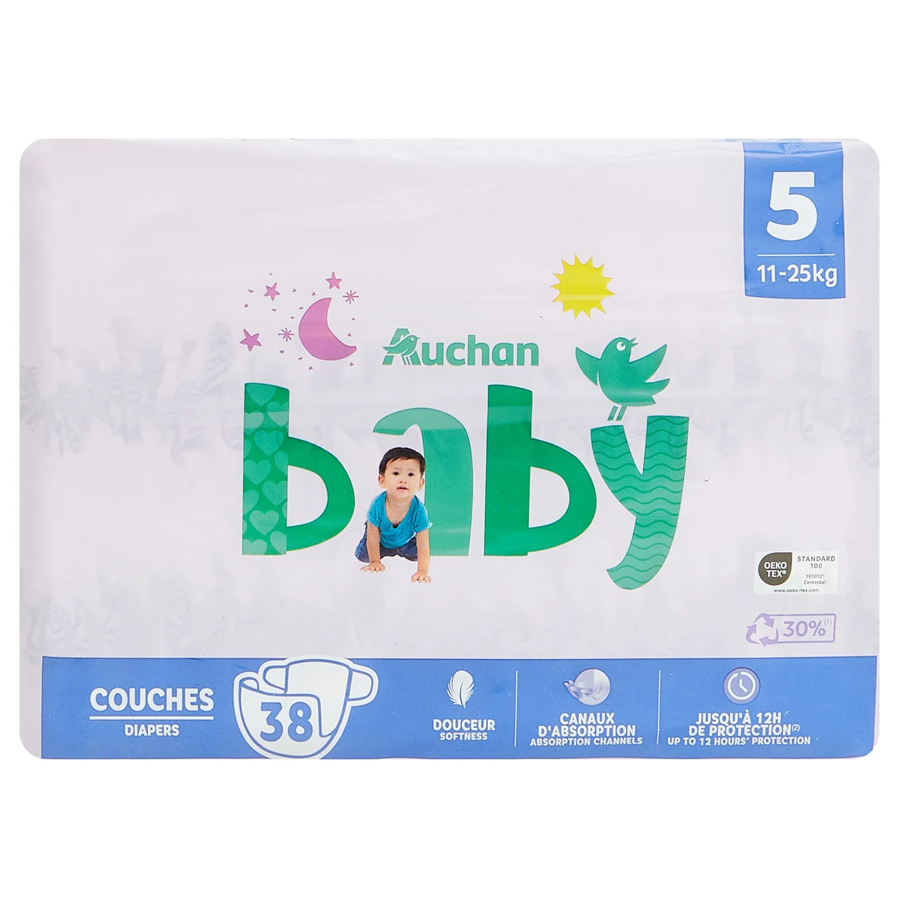PRODUCTO ALCAMPO Baby Pañales talla 5 (11-25 kg) 38 uds.