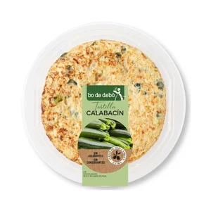 BO DE DEBÓ Tortilla fresca de calabacín, elaborada sin gluten y sin lactosa BO DE DEBÓ 335 g.