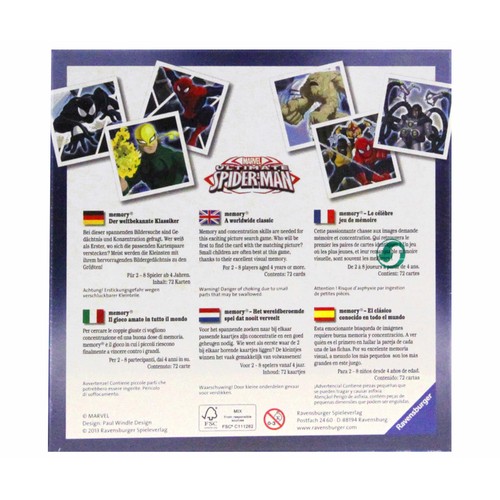 Ravensburger - Memory® Versión Vehículos, 32 Tarjetas, Juegos de Mesa, 3+ Años