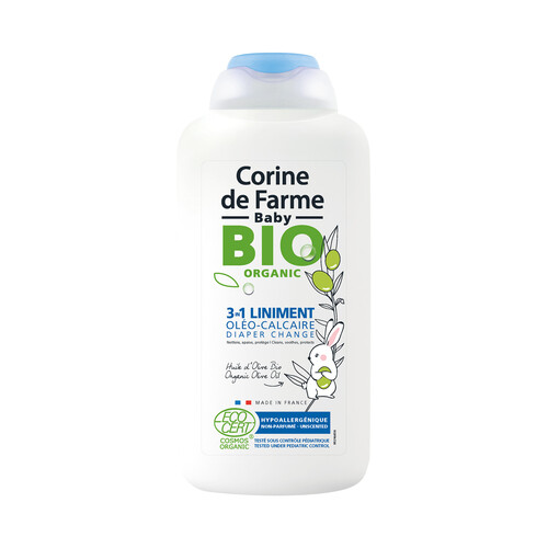 CORINE DE FARME Lilimento para el cambio del pañal, con aceite de oliva CORINE DE FARME Baby bio 500 ml.