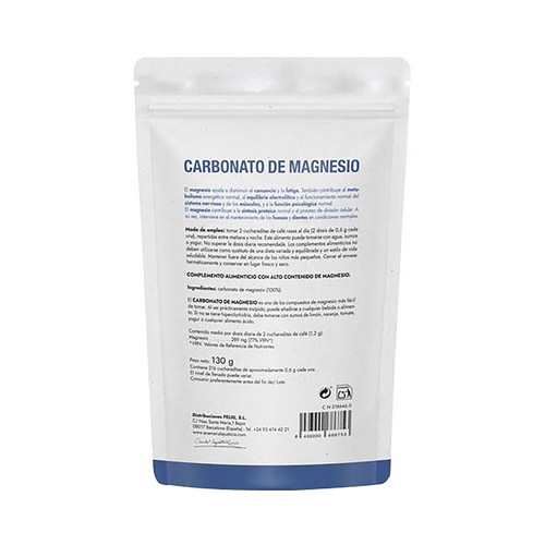  ANA MARIA LAJUSTICIA® Carbonato de Magnesio en polvo, sin gluten y apto para veganos 130 g.