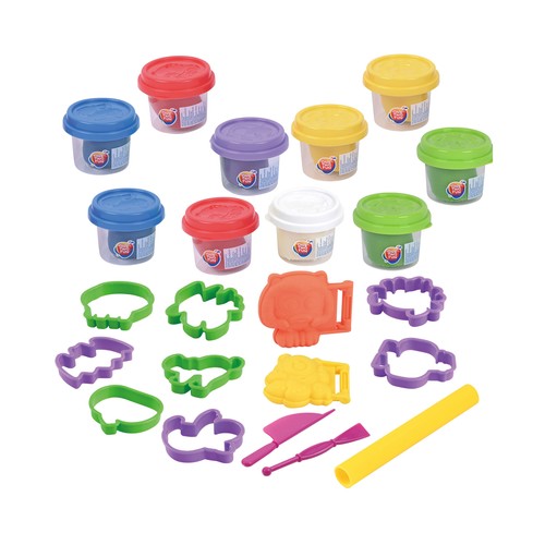 Set de Juego Monstruos con moldes y pasta de modelar con Botes Extras 13 piezas +3 Años ONE, TWO FUN