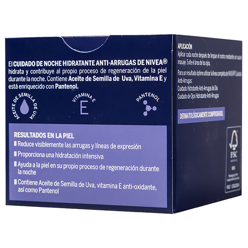 NIVEA Crema de noche hidratante y antiarrugas para todo tipo de pieles NIVEA 50 ml.
