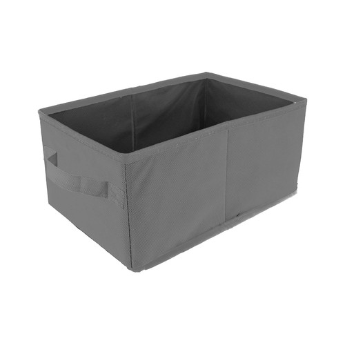 Cesta de tela de color gris, 31x20x15 cm, ACTUEL.
