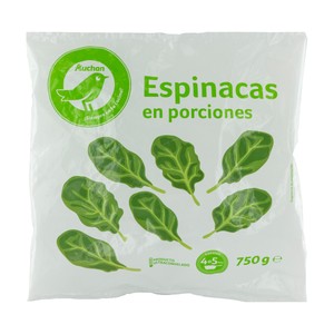 Imagen de PRODUCTO ECONÓMICO ALCAMPO Espinacas ultracongeladas en porciones PRODUCTO ECONÓMICO ALCAMPO 750 g.