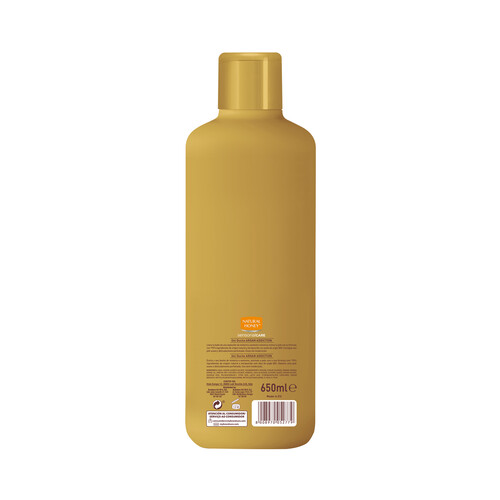 NATURAL HONEY Gel de baño o ducha nutritivo con elixir de argán NATURAL HONEY Sensorial care 600 ml.