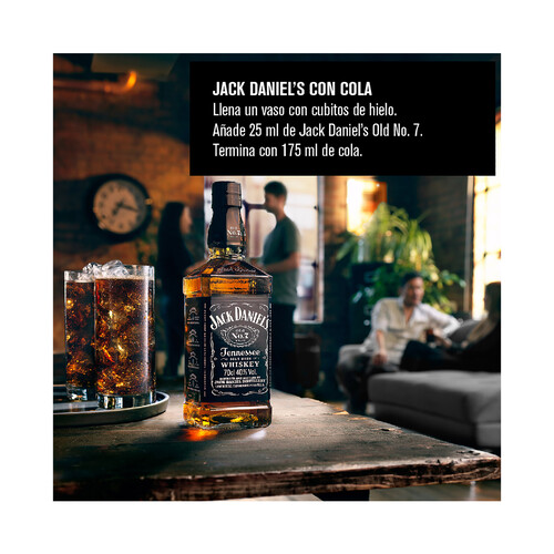 JACK DANIEL'S Old Nº7  Tennessee Whiskey tipo bourbon de sabor suave e intenso al paladar botella de 70 cl.