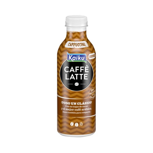 KAIKU Caffé late Bebida de café arábica, con un toque de cacao 650 ml.