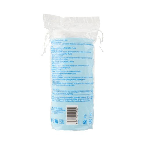 PRODUCTO ALCAMPO Classic Discos ovalados desmaquilladores dúo, suaves y de algodón 100% 70 uds.