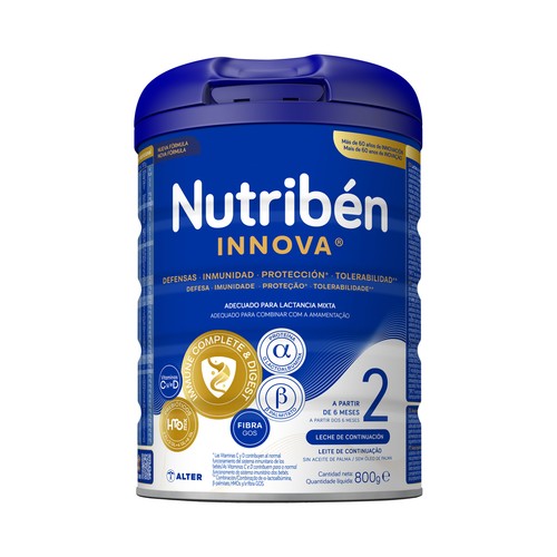NUTRIBÉN Leche (2) de continuación a partir de 6 meses 800 g.