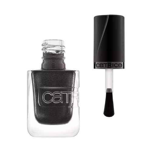 CATRICE Gel affair tono 044 Sparkle like it´s midnight, negro con purpurina plateada Esmalte de uñas de larga duración tipo gel.