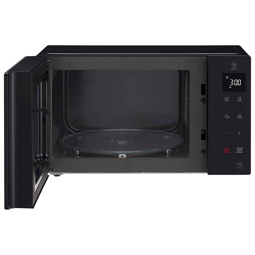 Microondas con grill LG MH6535GIB, color negro, Smart Inverter, capacidad 25L, potencia: 1000W, Grill: 900W.