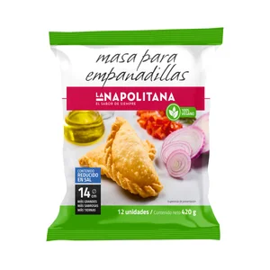 LA NAPOLITANA Masa vegana para empanadillas grandes (14 cm) 360 g.