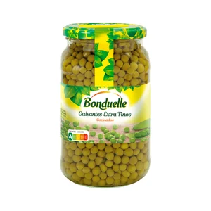 BONDUELLE Guisantes cocinados extra finos frasco de 465 g.