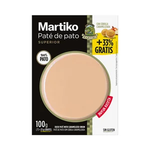 MARTIKO Pate de pato superior (100% pato) con cebolla caramelizada 100 g.