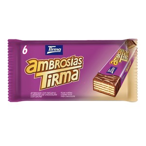 TIRMA Ambrosías con relleno cubiertas de chocolate con leche 6 uds. 129 g.