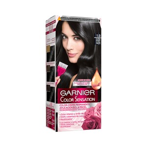 Color sensation Coloración permanente e intensa reutilizable con bol y pincel, tono 1.0 Ultra negro.