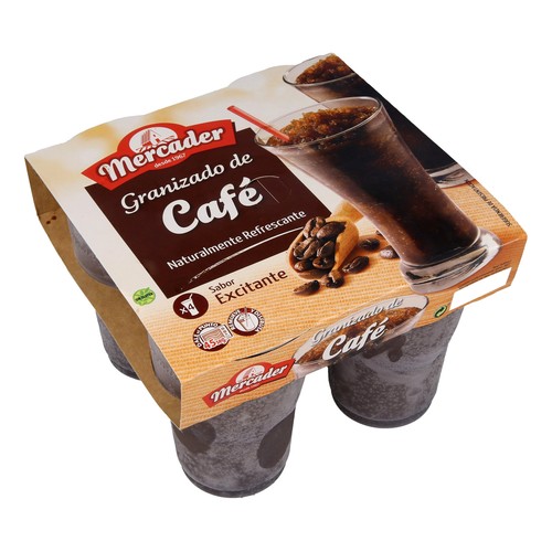 MERCADER Granizado de café, elaborado sin gluten MERCADER 4 x 190 ml.