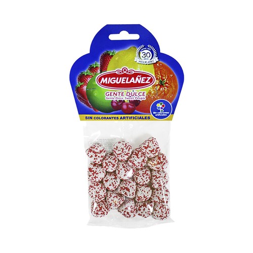 MIGUELAÑEZ Gominolas blandas sabor a mora roja y blanca bolsa 150 g.
