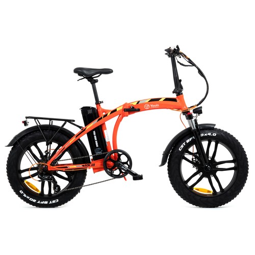  Bicicleta eléctrica YOUIN You-Ride Dubai, color naranja, 250W, 7 velocidades, ruedas 20”, autonomía 35-45km.