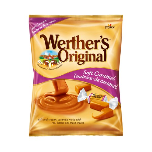 WERTHER"S ORIGINAL Caramelos toffees blandos de mantequilla y nata 150 g.