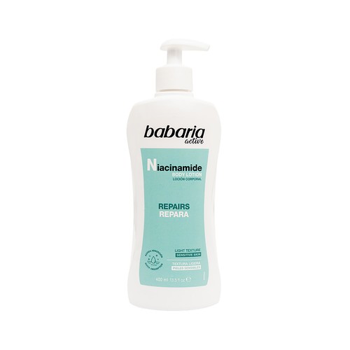 BABARIA Body milk con vitamina B3, para pieles sensibles y atópicas 500 ml.