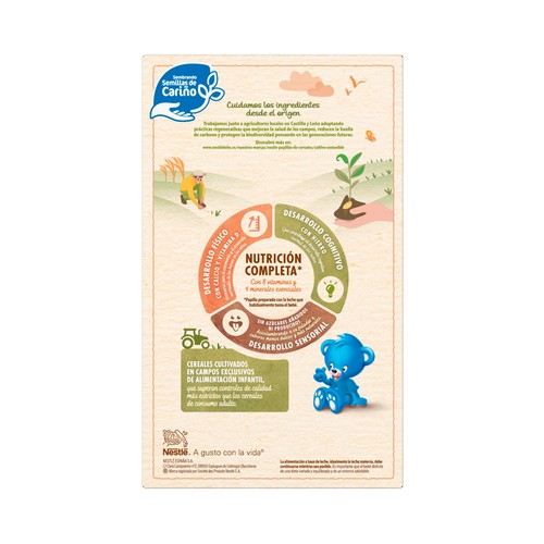 NESTLÉ Papilla de 8 cereales y frutas, a partir de 8 meses 330 g.