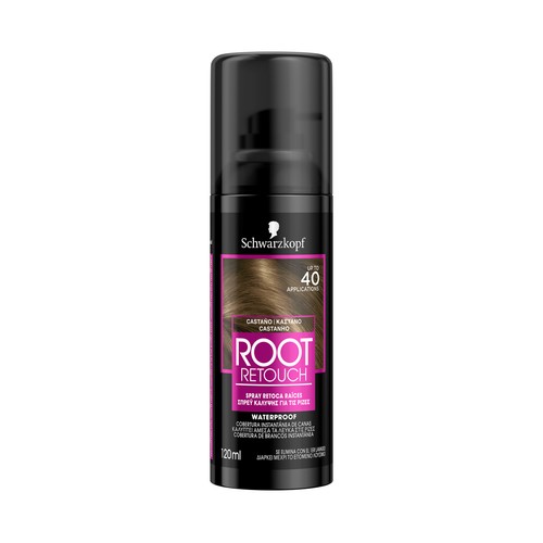SCHWARZKOPF Root Retouch Tinte en spray retocador de raiz, para cabellos con tonos castaños.