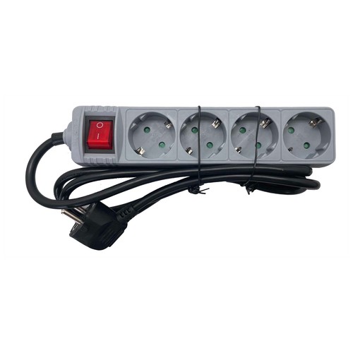 Base múltiple 4 tomas de 1,5M con interruptor.