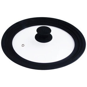 Imagen de Tapa de cristal con borde de silicona para sartenes de 22 a 26 cm. ACTUEL.