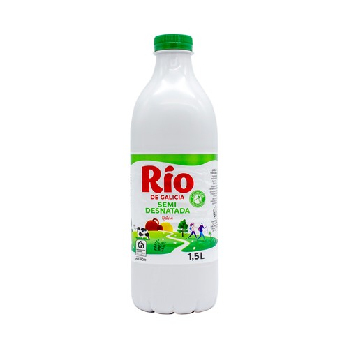RÍO Leche semidesnatada de vaca, de origen gallego 1.5 l.