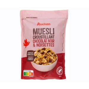 Imagen de PRODUCTO ALCAMPO Cereales muesli crujiente con chocolate negro y avellanas 450 g.