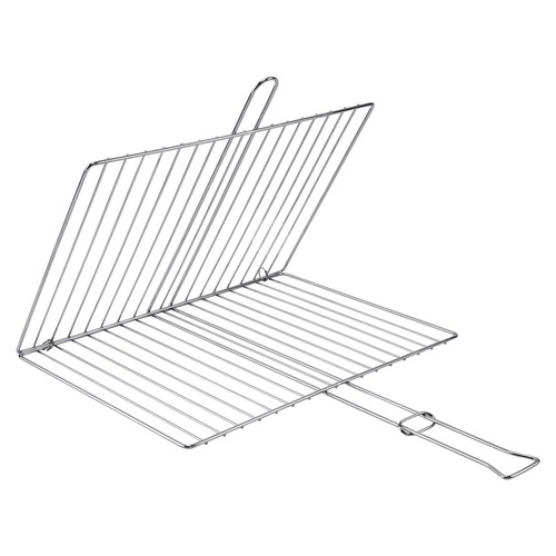 Parrilla rectangular doble de acero cromado para barbacoas, 40x29 cm GARDEN STAR ALCAMPO.