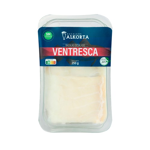 Ventresca de bacalao desalado ALKORTA 250 g.