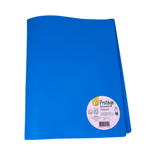Carpeta A4, 30 fundas, colores surtidos, ALCAMPO.