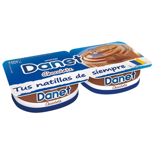 DANET de Danone Natillas con sabor a chocolate 4 x 120 g.