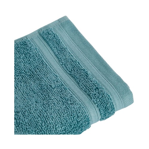 Toalla lisa de tocador, color turquesa, 500g/m² de densidad, ACTUEL.
