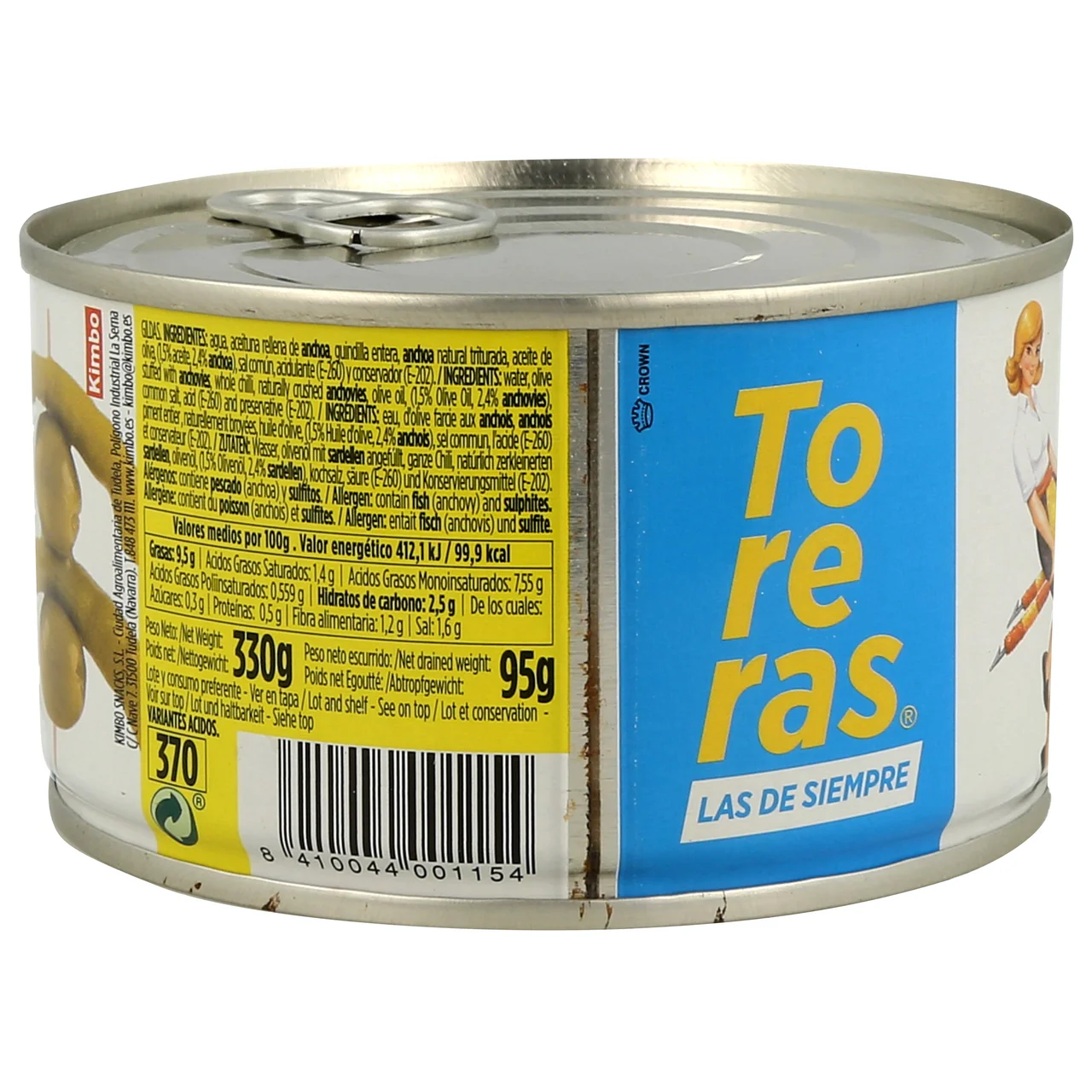 Gildas aliñadas con aceite de oliva y anchoa 95 g.