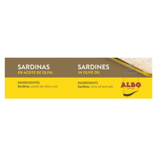 ALBO Sardinas en aceite de oliva lata de 85 g.