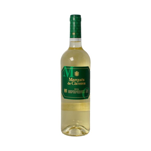 MARQUÉS DE CÁCERES  Vino blanco con D.O. Rioja MARQUÉS DE CÁCERES botella de 75 cl.