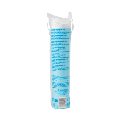 PRODUCTO ALCAMPO Duo classic Discos desmaquilladores dúo de algodón 100% 110 uds.