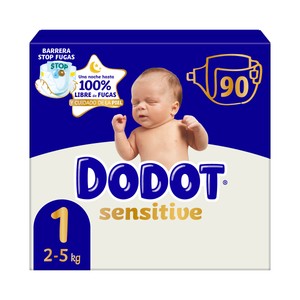 Sensitive Pañales talla 1 (2-5 kg) 90 uds.